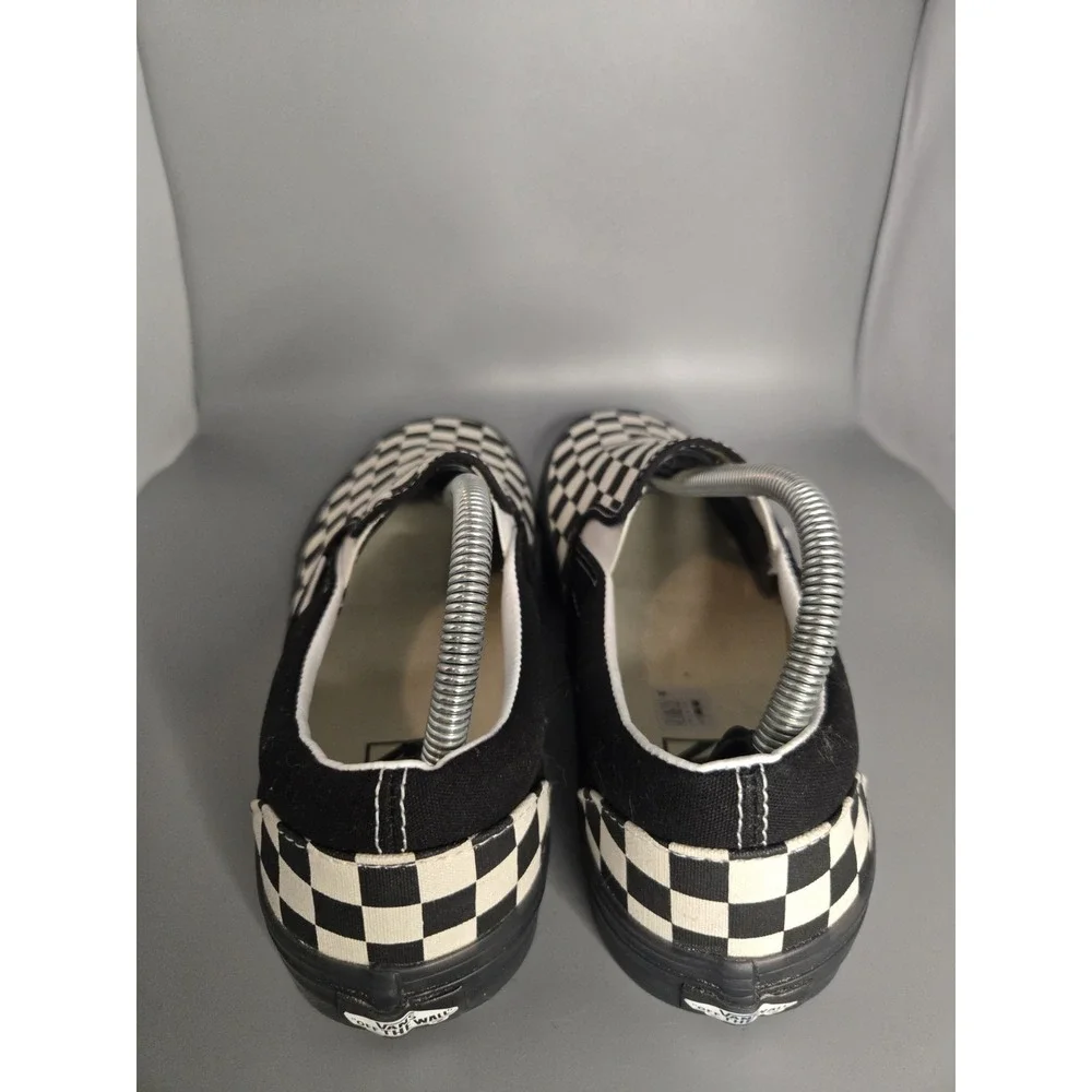 Vans Classic Slip-On Checkerboard Shoes Black White Mens Size 9 Womens 10.5...